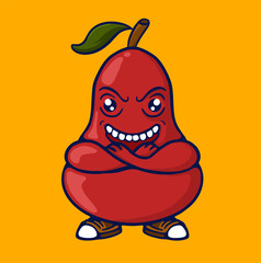 Illustration vector graphic of AN APPLE COOL suitable for logo product also for design merchandise

