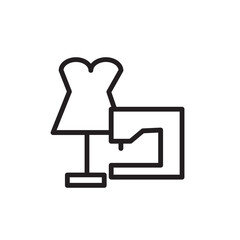 Fototapeta premium Clothing Machine Mannequin Outline Icon