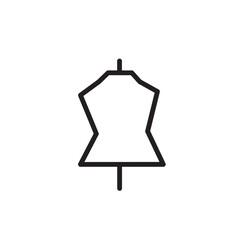 Mannequin Model Stand Outline Icon
