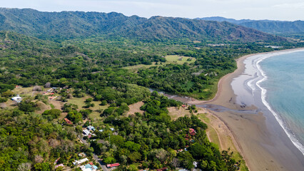 Jungle and the sea Costa Rica, beautiful sea and mountains, perfect nature, Green World