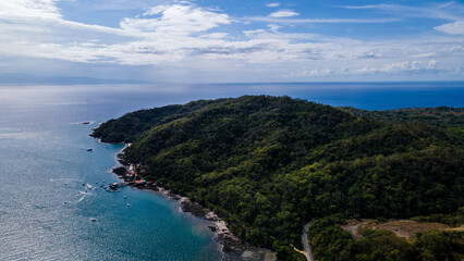 Jungle and the sea Costa Rica, beautiful sea and mountains, perfect nature, Green World