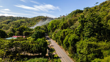 Jungle and the sea Costa Rica, beautiful sea and mountains, perfect nature, Green World