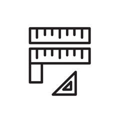 Graphic Measuring Ruler Outline Icon