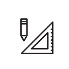 Measure Pencil Tool Outline Icon