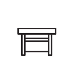Table Furniture Tailoring Outline Icon