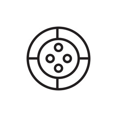 Fototapeta premium Sewing Tailor Textiles Outline Icon