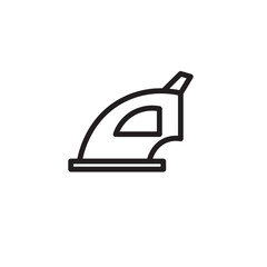 Iron Laundry Sewing Outline Icon