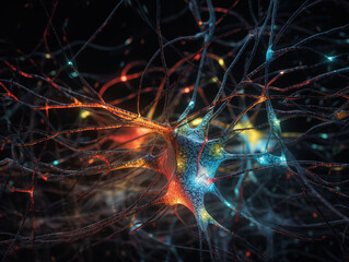 Neural connections in the brain as background concept for National Train Your Brain Day. Generative AI - 593287445
