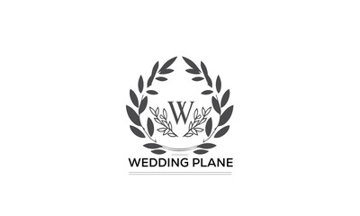 Fototapeta premium isolate and silhouette wedding vector logo and black wedding sign symbol design 