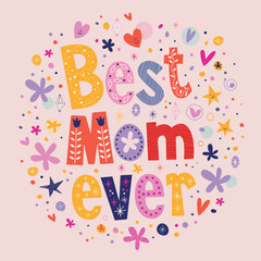 Mother's Day Celebration T shirt Vector Design. Fashion Vector Print Design You Can Decorate With Glitter, Rhinestone For Happy Mother's Day Greeting Card or Mother's Day T-Shirt