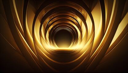 Credible_background_image_Gold_texture_light_tunnel_design