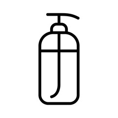 shampoo bottle outline icon vector illustration