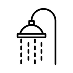 water shower washroom outline icon