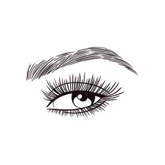 Female Natural Eyes Lashes Brows