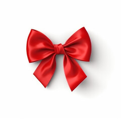 Naklejka premium Red Isolated bow. Illustration AI Generative.