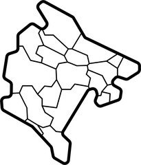 doodle freehand drawing of montenegro map.