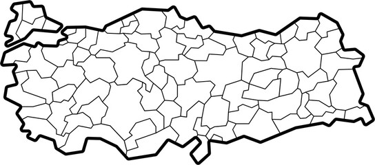 doodle freehand drawing of turkey map.