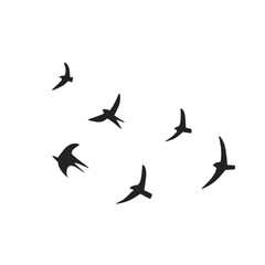 Fototapeta na wymiar Vector silhouette of a flying bird 