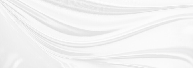 Obraz premium White gray satin texture that is white silver fabric silk panorama background with beautiful soft blur pattern natural.