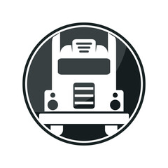 simple truck silhouette design,.