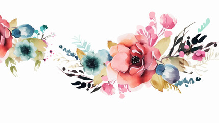 Vector gift card for mother's day. Illustration with flowers in soft pastel colors with copy space.