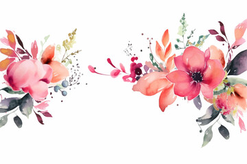 Vector gift card for mother's day. Illustration with flowers in soft pastel colors with copy space.