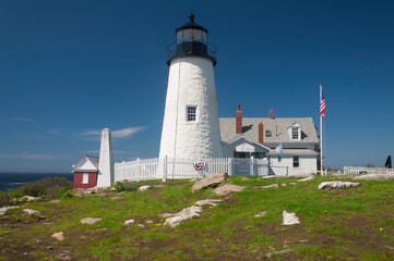 Fototapeta na wymiar Pemiquid Point Lighthouse Bristol Maine