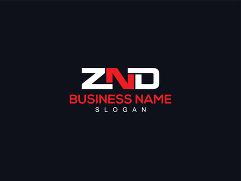 Creative Three Letter ZND Logo Icon, Professional ZN znd Modern Letter Icon Design For Your Store