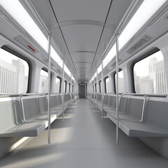 Obraz premium subway in interior with simple perspective lines