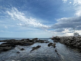 blue sea and sky