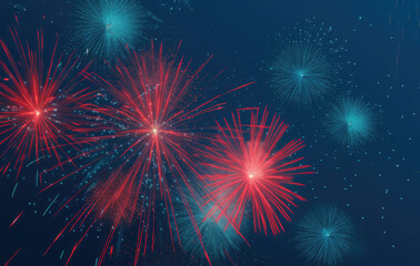 Bright colored art firework on colorful background