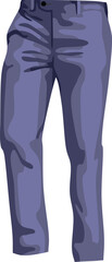 Blue Trousers Man Wear Vector