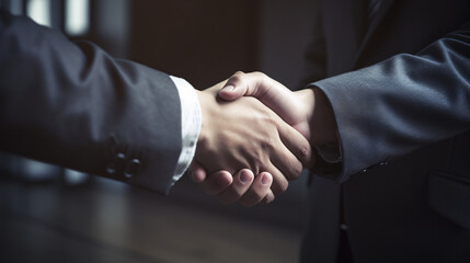 Professional Businessman Making a Strategic Handshake generative ai