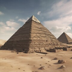 Fototapeta na wymiar Giza pyramid ai generative illustration
