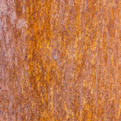 square metal background - textured rusty surface of old steel sheet