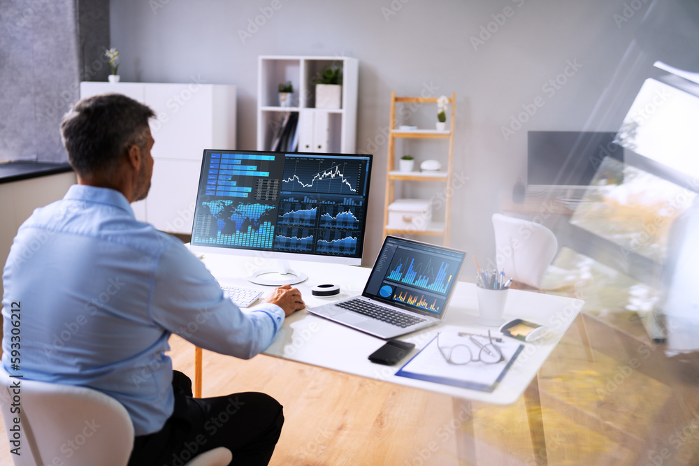 Aufkleber kpi business analytics data dashboard