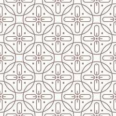 A seamless pattern with brown and white flowers