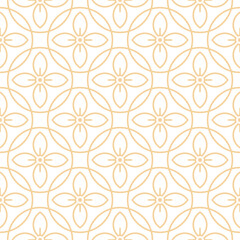 Seamless pattern with a yellow flower and leaves