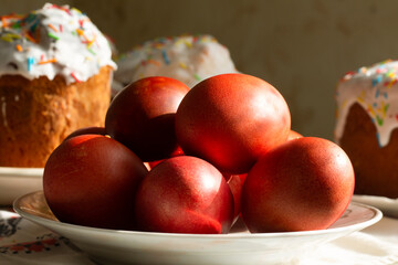 Easter eggs, festive food