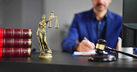 Contract Document On Attorney Desk