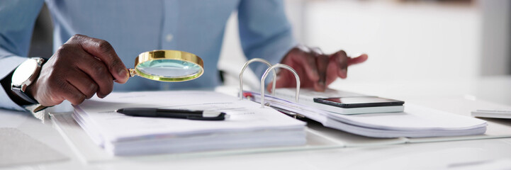 Fraud Investigation And Tax Audit. Investigator Or Auditor