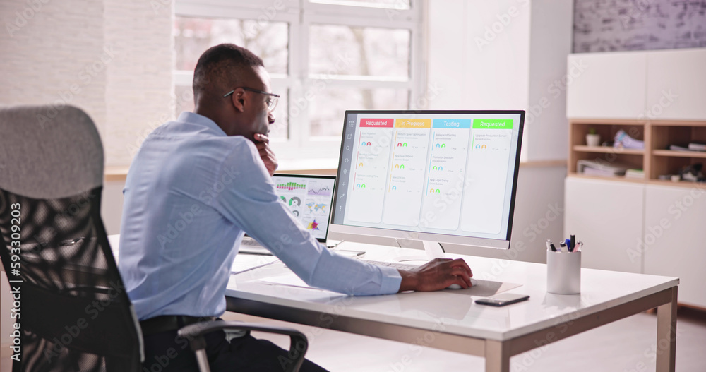 Aufkleber kanban project schedule management software app