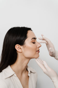 Consultation with ENT before rhinoplasty plastic surgery to change nose shape and improve breathing. Rhinoplasty is reshaping nose surgery for change appearance of the nose and improve breathing.