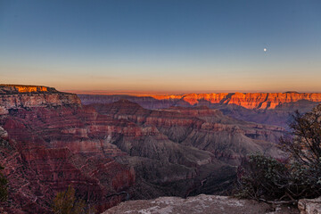 Fototapeta na wymiar The Grand Canyon North Rim at Sunset 