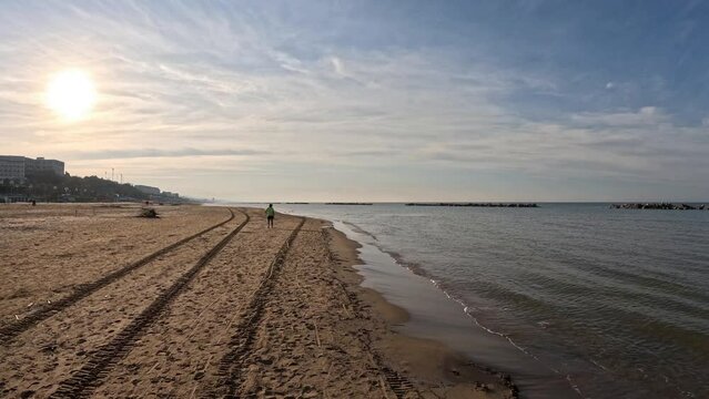 Panoramic view of Termoli, a medieval town in the province of Campobasso in Italy.