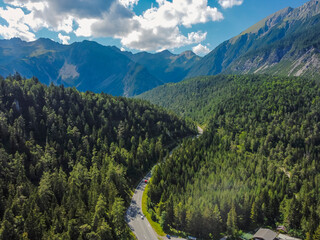 Fototapeta na wymiar Aerial view Tirol. Austria by drone. Alps mountains.