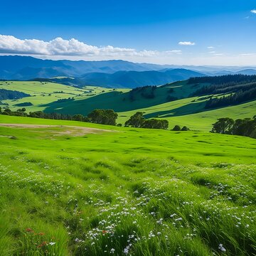 A scenic countryside view with rolling hills covered in a blanket of green grass and wildflowers.

Generative AI