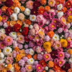 Fototapeta na wymiar Seamless Colorful Floral Wall Pattern Background