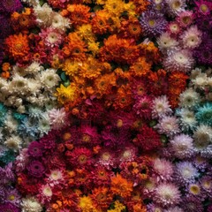 Fototapeta na wymiar Seamless Colorful Floral Wall Pattern Background