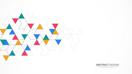 Creative idea of modern design with abstract geometric background. Minimalist vector texture with triangles pattern